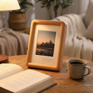Minimalist Wooden Photo <b>Frame</b>, Natural Wood Desk Decor (12x9 cm) - Product Image 6