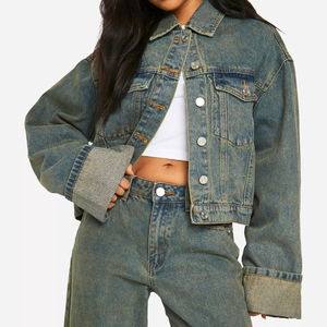 Women's <b>Denim</b> Jean <b>Jacket</b> Women Casual Fall <b>Jacket</b> <b>Denim</b> Button up Coat <b>Denim</b> <b>Jacket</b> for Ladies - Product Image 4