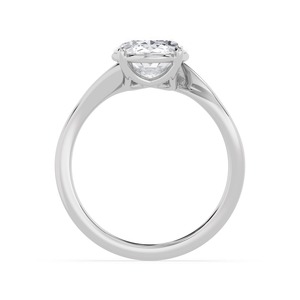 Anillo de Compromiso Sofisticado de Oro Rosa de 10K con Diamante Ovalado Cultivado en Laboratorio de 2.00 Quilates, Joyería Nupcial Elegante y de Lujo - Product Image 4
