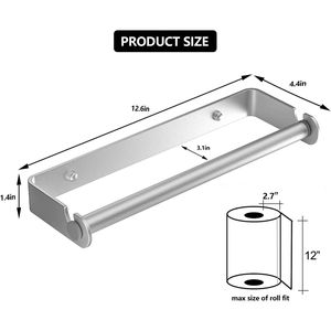 Portarotolo da Parete Autoadesivo per Cucina, Montaggio a Foratura per Armadietti - Product Image 4