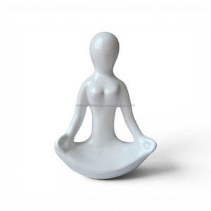 AG Elements - Juego de Figuras de Yoga de Cerámica Hechas a Mano, Escultura Decorativa Temática para Meditación, Adorno Moderno Zen para Mesa - Product Image 3