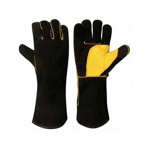 Fabricant d'usine, gants de soudage en cuir doublés de polaire sur mesure, protection contre les éclaboussures de métal fondu, personnalisables, haute qualité - Product Image 1