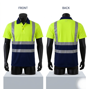 Camiseta Polo de Seguridad de Alta Visibilidad, 180 GSM, Tejido Transpirable Tipo Bird Eye, Panel Reflectante, Bordado Personalizado - Product Image 3