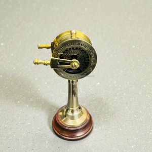 Vajilla Decorativa Náutica de Latón Estilo Antiguo con Grabado de Máquina de Telégrafo Marítimo - Product Image 2