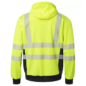 Sweat à capuche zippé en polaire haute visibilité pour vêtements de travail hivernaux, vêtements de sécurité pour la route et la construction - Product Image 2