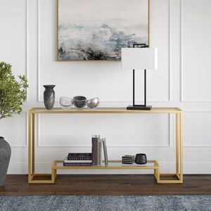 Premium Decorative <b>Console</b> Stand With Marble Finish Stylish Metal Craftsmanship For Luxury Interior Furniture Collection Themes - Product Image 6