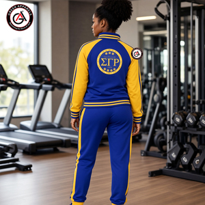 ชุดวอร์มผ้าฟลีซปักลาย Sigma Gamma Rho Sorors สำหรับผู้หญิง ผลิตจากผ้าฝ้าย 100% เป็นมิตรต่อสิ่งแวดล้อม |   ชมรมนักเรียนหญิงเอสจีอาร์ ปักลายแบบสั่งทำพิเศษสำหรับสุภาพสตรี - Product Image 2