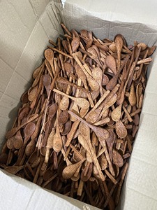 Cuillère en bois de coco écologique légère, très vendue |   Couverts en bois naturels et durables - Product Image 6