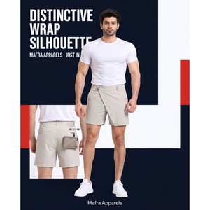 Men's Custom Label <b>Wrap</b> Front Shorts Recycled Nylon Elastane Technical Twill Streetwear 4 Way <b>Stretch</b> XXS XS 2XL OEM Tailored - Product Image 5