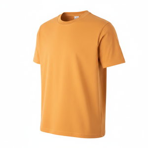 เสื้อยืดสีเหลืองมัสตาร์ดพรีเมียม ผ้าฝ้าย 100% เนื้อหนา คอกลม แขนสั้น สำหรับผู้ชาย สไตล์ลำลอง ขายส่ง - Product Image 3