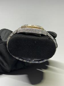 Excellent Quality White Gold Moissanite Round Cut Diamond <b>Smart</b> Roman Dial Watch Quartz Watch Available at Affordable Price - Product Image 4