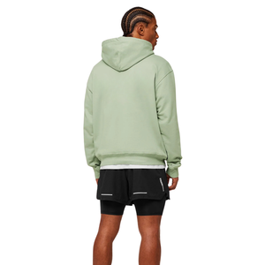 Sudadera con Capucha Extra Grande para Hombre, Color Verde Grisáceo, Felpa Gruesa, Corte Holgado, Estilo Casual Urbano - Product Image 4