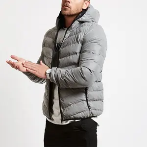 ファッションウェア防風通気性カスタム人気高品質快適長袖冬ダウンボンバー刺繍ジャケット
