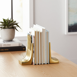 Porte-livres décoratifs en métal pour la décoration d'étagères, supports de livres sculpturaux modernes pour la maison, le bureau, la bibliothèque - Product Image 4