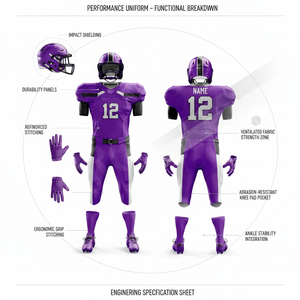 Ensemble d'uniformes de football américain personnalisés pour équipes de sport adultes et jeunes – Maillot et pantalon d'entraînement respirants de haute qualité pour les matchs - Product Image 2