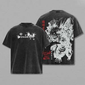 เสื้อยืดโอเวอร์ไซส์วินเทจผู้ชายแบบย้อมสีเอซิด พิมพ์ลายตามสั่ง ผ้าฝ้าย 100% หนัก (220 กรัม) ป้องกันรอยยับ - Product Image 5