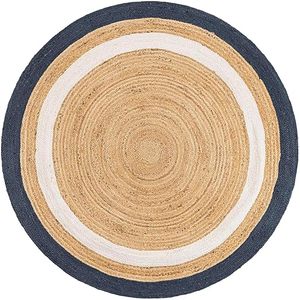 Eco Friendly Hand Braided Jute & Cotton Area Rugs Non-Slip Custom <b>Floor</b> Carpet for Living Room Camping & Prayer Use - Product Image 4