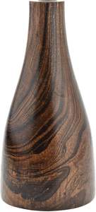 Vase décoratif en bois massif de forme organique, mettant en valeur une texture riche et tourbillonnante, parfait pour un style d'intérieur contemporain. - Product Image 4