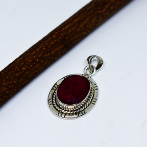 Wholesale Natural Red <b>Ruby</b> Pendant 925 Sterling Silver Handmade Red Gemstone Pendant Vintage Elegant Jewelry Gift for Women - Product Image 2