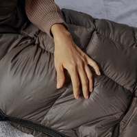 Saco de Dormir de Plumón de Nylon Tipo Sobre para Invierno, para Adultos, Cálido, para Exteriores, Tres Estaciones, para Camping y Senderismo