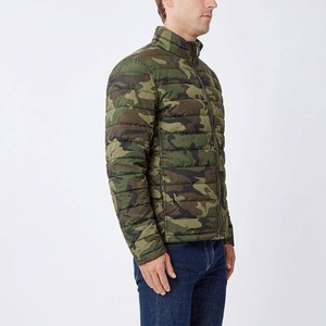 Blouson matelassé camouflage pour homme, col montant, fermeture éclair, manteau d'hiver décontracté léger, veste chauffante ajustée - Product Image 4