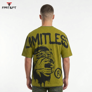Nueva Colección 2025, Camisetas Personalizadas de Streetwear con Serigrafía, Oversize, 100% Algodón, 180g, Manga Corta para Hombre - Product Image 2