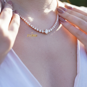 จี้เพชรเลี้ยงในห้องปฏิบัติการ สร้อยคอทองชุบ 14K/18K ดีไซน์หรูหราทันสมัย ประกายระยิบระยับเหนือกาลเวลา เหมาะสำหรับงานแต่งงาน งานครบรอบ และงานปาร์ตี้ - Product Image 5