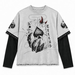 Camiseta de manga larga para hombre, corte ajustado, algodón de alta calidad, colores personalizados, camiseta de moda para hombre. - Product Image 6