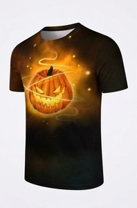 <b>men</b> <b>halloween</b> party <b>tshirt</b> digital printed cotton cartoon graphic casual streetwear regular fit crew neck short sleeve - Product Image 3
