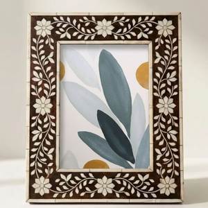 ARIF HANDICRAFT AH-00282 Handmade Bone Inlay Eco-Friendly Waterproof Customizable Vertical Photo <b>Frame</b> Wall <b>Mount</b> Natural Color - Product Image 4