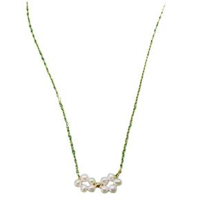 Collar de Perlas de Agua Dulce Hecho a Mano con Diseño Sencillo y Elegante, Chapado en Oro de Plata 925, Estilo de Flor Pequeña de Moda de Lujo Ligero - Product Image 5