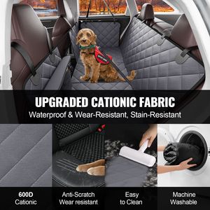 Amaca Impermeabile per Cani in Tessuto Oxford, Estensore per Sedile Posteriore Auto 54''x24'', Coprisedile Sicuro con Fondo Rigido per Cani - Product Image 5
