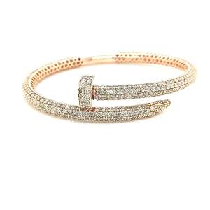 Bracelets d'amour et d'ongles en diamants faits à la main à la demande pour femmes Bracelets de fête disponibles à un prix abordable Bijoux de mode - Product Image 5