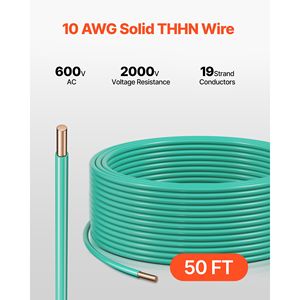 Cavo in Rame Nudo THHN 6 AWG con Guaina in Nylon e Isolamento in PVC, 100% OFC, 600 Volt - Product Image 2