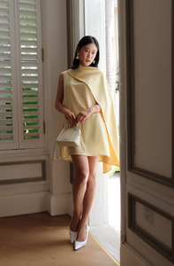 Vestido de seda sin mangas con cuello redondo, estilo casual sencillo, cintura holgada, minimalista, transpirable, largo hasta la rodilla, para uso diario de verano, OEM ODM Vietnam - Product Image 5