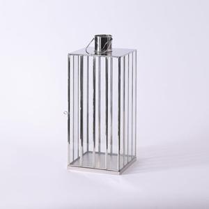 European Vintage Brass Finish Geometric <b>Table</b> Lantern <b>Clear</b> Glass Hurricane Candle Holder Christmas Home Decoration Safe - Product Image 1