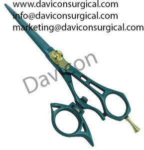 Tijera de peluquero profesional Royal Blue Titanium Coated Manual Acero inoxidable - Product Image 5