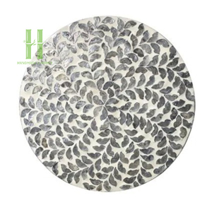 New Product <b>Round</b> Mother of Pearl Placemat – Elegant MOP & Capiz Shell Inlay Dining <b>Table</b> Placemat Handmade Decorative <b>Table</b> <b>Mat</b> - Product Image 6