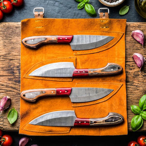 Hand Forged Damascus Steel Full Tang Excellent Quality Razor <b>Sharp</b> BBQ Steak <b>Knives</b> Set OEM Customizable Wholesale Best Price - Product Image 1