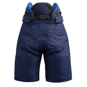 Pantalon de protection de hockey sur glace avancé pour senior, design léger et mobile, rembourrage renforcé, taille ajustable, équipement de match, bleu marine - Product Image 3