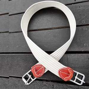 <b>Comfort</b> Equestrian English Saddle Girth Horse Riding Equipment With Stitching Available in Red and White Models - Product Image 2