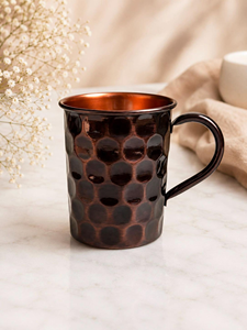 FAIZA CRAFT Juego de Tazas Moscow Mule de Cobre Puro 100% Hechas a Mano de Alta Calidad, Taza de Cobre Sólido Vintage Ecológica con Asa para - Product Image 4