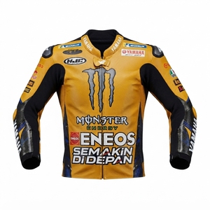 Men’s Cowhide Leather <b>Racing</b> <b>Jacket</b>/Chaqueta MotoCP Style CE Level 2 Armor Motorcycle Track Riding Protective Gear CE - Product Image 1