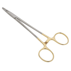TC Ryder Manual Micro Needle Holder Driver 6 Inch Gold <b>Ring</b> <b>Tungsten</b> Carbide Reusable Surgical Microsurgery Instrument - Product Image 3