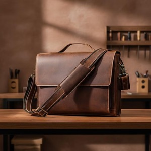 Bolso de Cuero Vintage de Alta Demanda para Portátil, Ideal para Profesionales, Trabajo de Oficina, Reuniones de Negocios y Viajes, Disponible para la Venta - Product Image 1