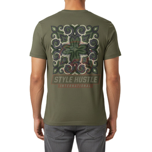 T-shirt tricoté décontracté pour homme 100 % coton, col rond, manches courtes, coupe classique, design uni, écologique, 240 grammes, personnalisable - Product Image 4