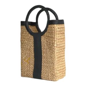 The Woven Shopper - sac à main tissé à la main en jacinthe d'eau avec finitions en cuir par Woven Vietnam - Product Image 2