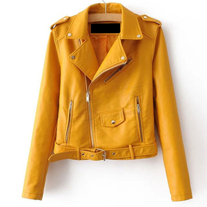 New Breathable Latest Design Fashionable High Quality <b>Women</b> Leather <b>Jacket</b> Luxury Short Sign Industry Blouson <b>Spring</b> Quick Dry - Product Image 5