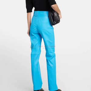 High Performance <b>Women's</b> Casual Winter Leather Pant Breathable Zipper Fly Soft Cowhide Leather Durable Material Fashionable Made - Product Image 3