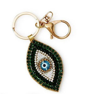 Porte-clés ethnique perlé, accessoire bohème élégant pour sacs, sacs à dos, voitures, broderie de perles colorées inspirée du Feng Shui - Product Image 1